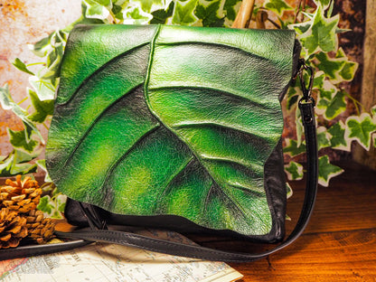 Green Leaf Purse Handbag - Themed for Renaissance Fair, Fairy Wedding or Every Day