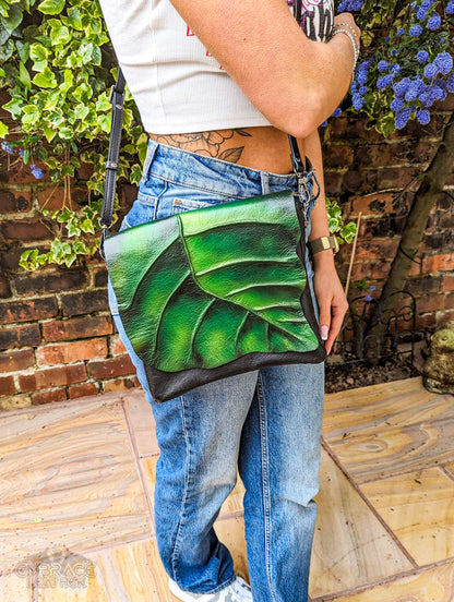 Green Leaf Purse Handbag - Themed for Renaissance Fair, Fairy Wedding or Every Day