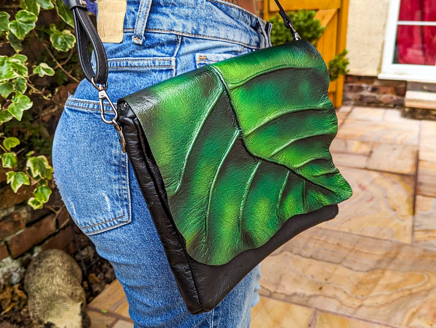 Green Leaf Purse Handbag - Themed for Renaissance Fair, Fairy Wedding or Every Day