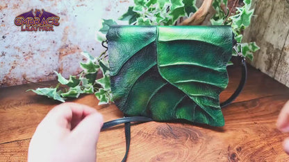 Green Leaf Purse Handbag - Themed for Renaissance Fair, Fairy Wedding or Every Day