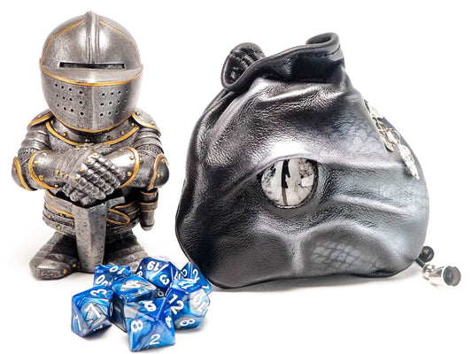 Legendary Dragon Eye Dice Bag - Handcrafted Leather Bag for Dice and Gaming Accessories - Up to 45 Mixed Dice EmBrace Leather