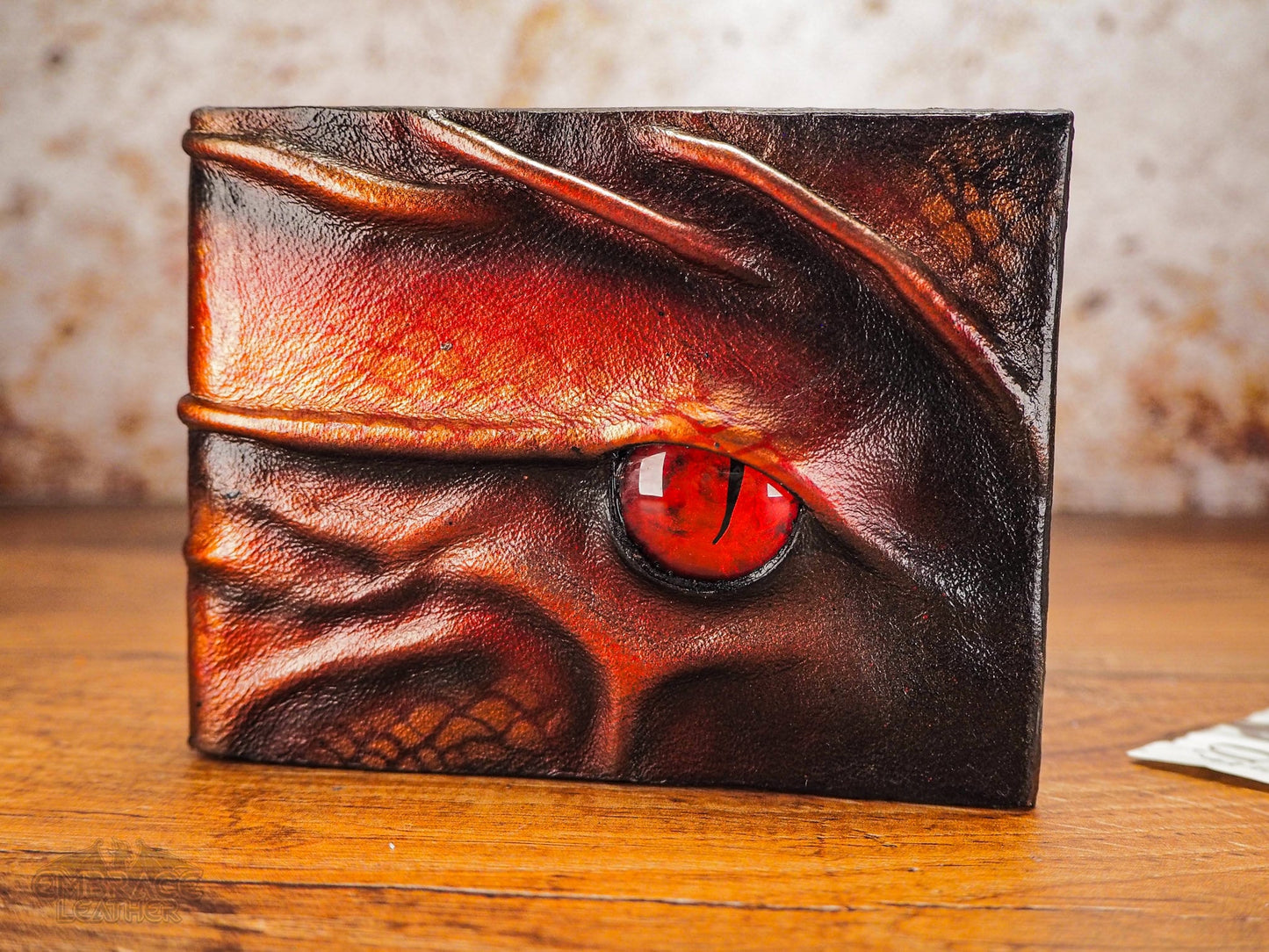 Red Dragon Wallet - Gents Wallet - Real leather Wallet - Eye Wallet - Unique Wallet - Unisex