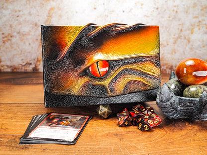 Premium Double Sleeved Card Box with Dragon Eye Emblem - Ideal for Tabletop Gaming Collectors - 200 Double Sleeved Cards - Double Commander